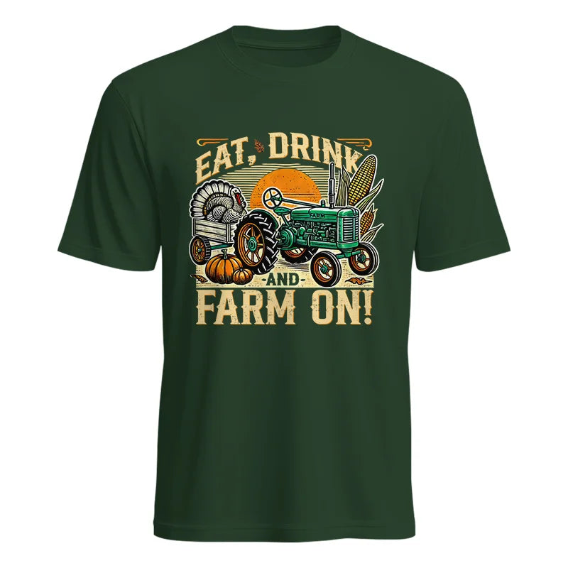 Eat Drink and Farm On - Unisex Heavy Cotton Tee