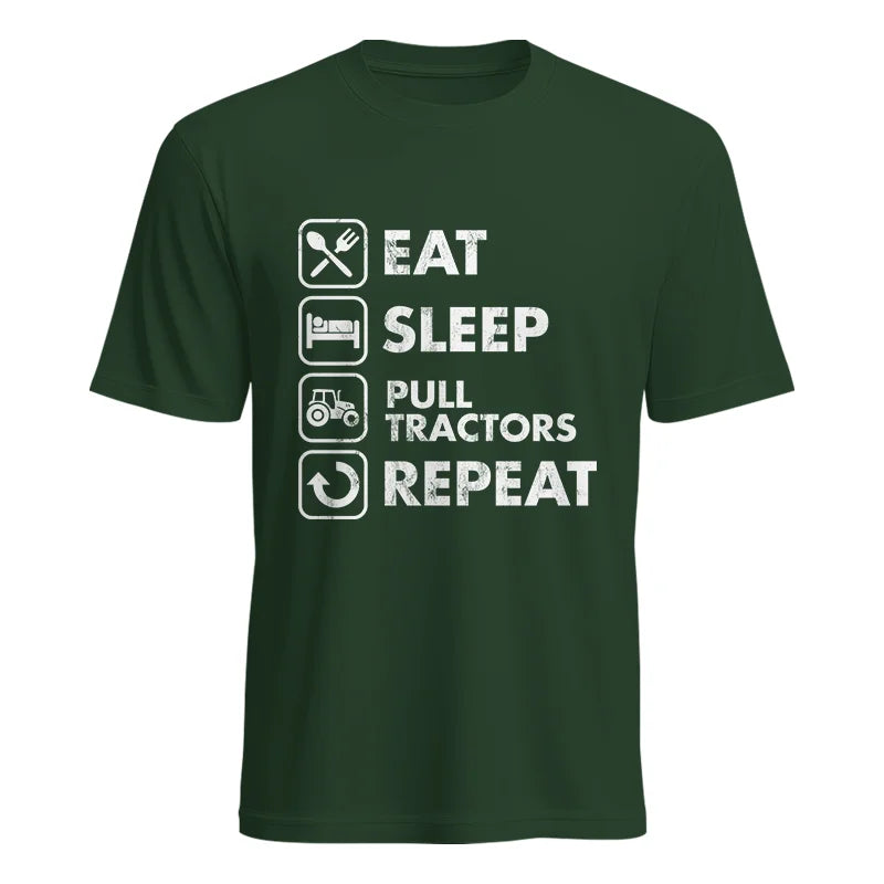 Image of Eat Sleep Pull Tractors Repeat - Unisex Heavy Cotton Tee