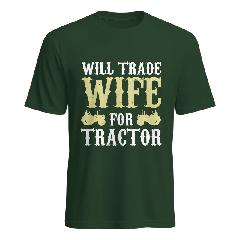 Image of Funny Will Trade Wife For Tractor - Unisex Heavy Cotton Tee