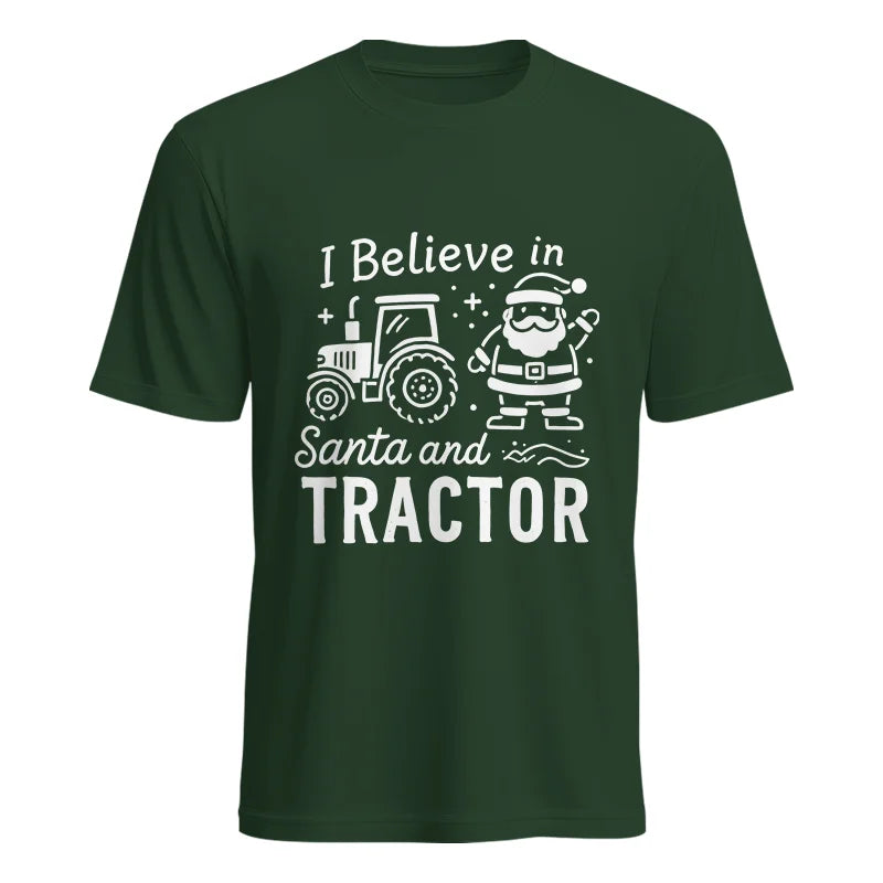 I Believe In Santa And Tractor - Unisex Heavy Cotton Tee