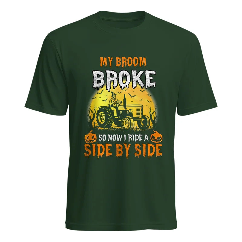 My Broom Broke_I Have A Tractor Halloween - Unisex Heavy Cotton Tee