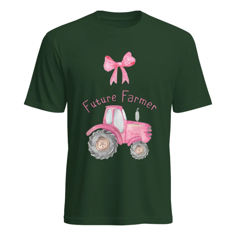 Image of Pink Tractor For Future Farmer - Unisex Heavy Cotton Tee