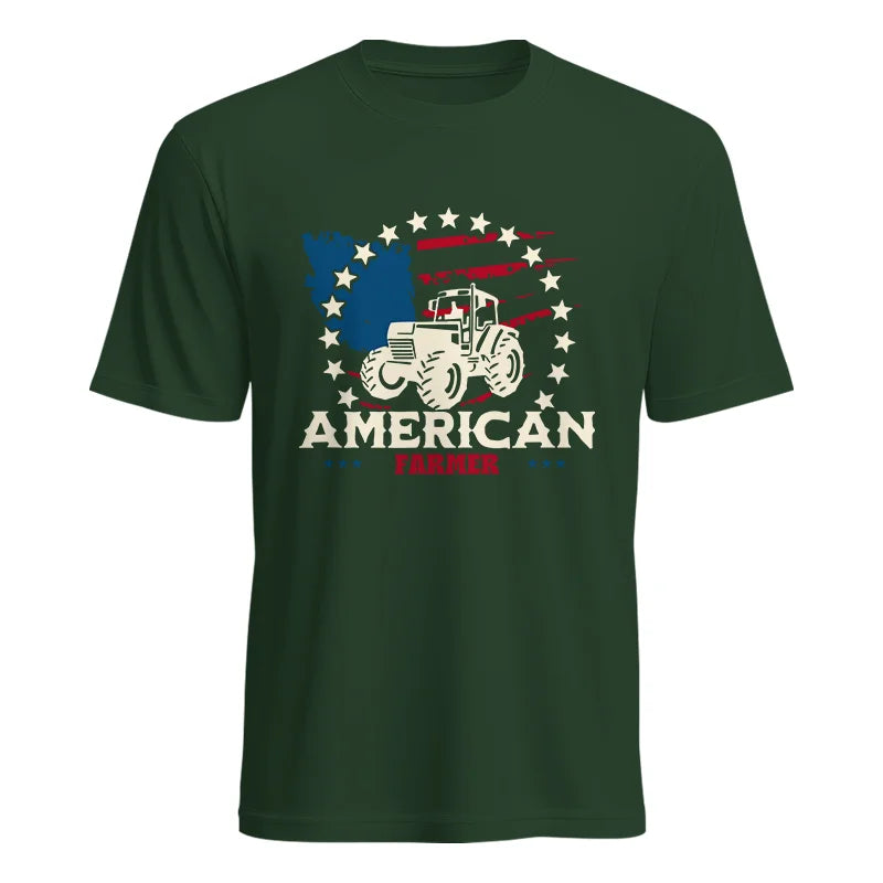 Proud To Be An American Farmer Citizen Veteran - Unisex Heavy Cotton Tee