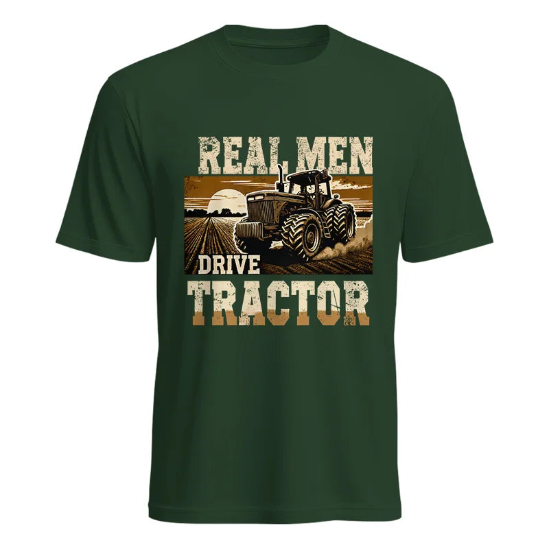 Real Men Drive Tractor - Unisex Heavy Cotton Tee