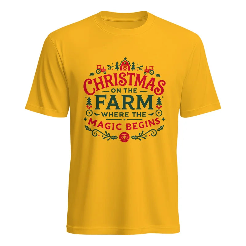 Christmas on the Farm Where the Magic Begins! 1 - Unisex Heavy Cotton Tee