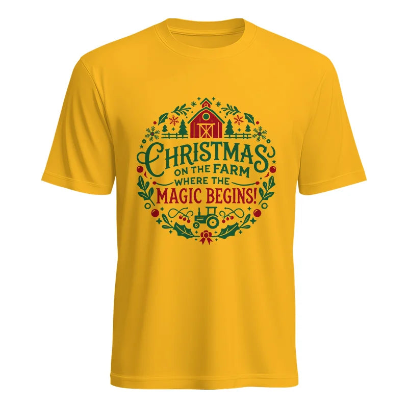 Christmas on the Farm Where the Magic Begins! 2 - Unisex Heavy Cotton Tee