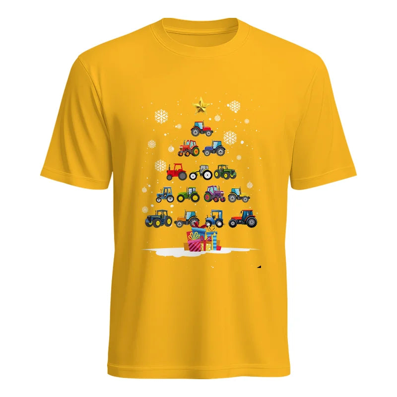 Image of Christmas Tractor Tree - Unisex Heavy Cotton Tee