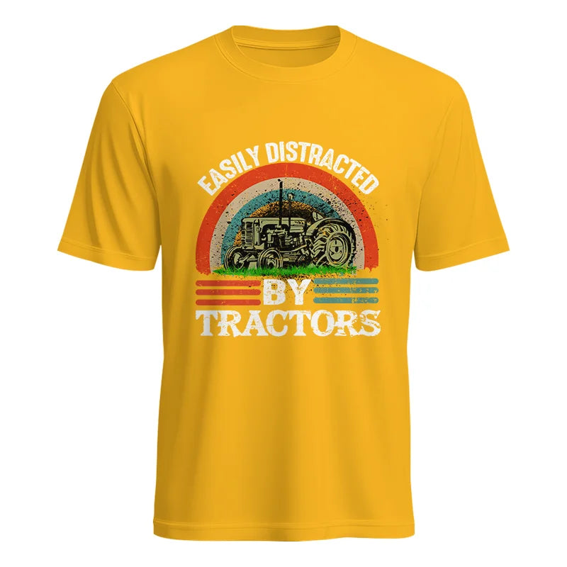 Image of Easily Distracted By Tractors - Unisex Heavy Cotton Tee