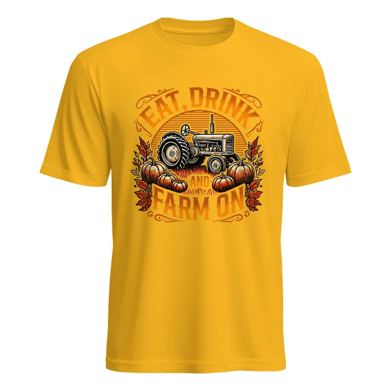 Eat Drink and Farm On 2 - Unisex Heavy Cotton Tee