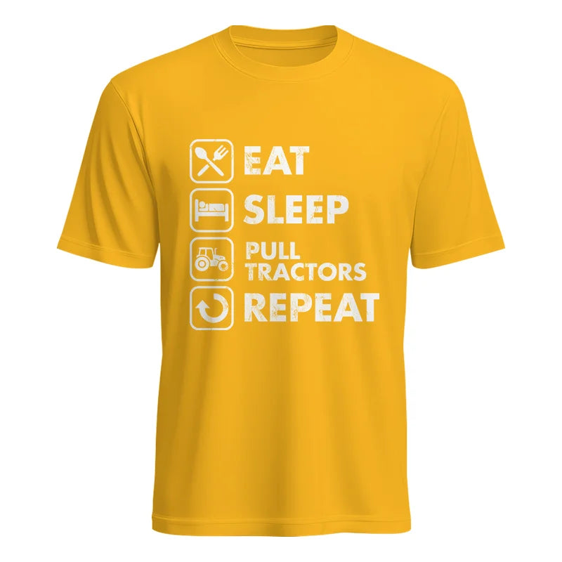 Eat Sleep Pull Tractors Repeat - Unisex Heavy Cotton Tee