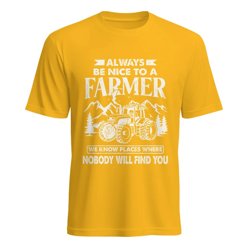 Nice Farmer Funny Tractor Rancher Farming - Unisex Heavy Cotton Tee