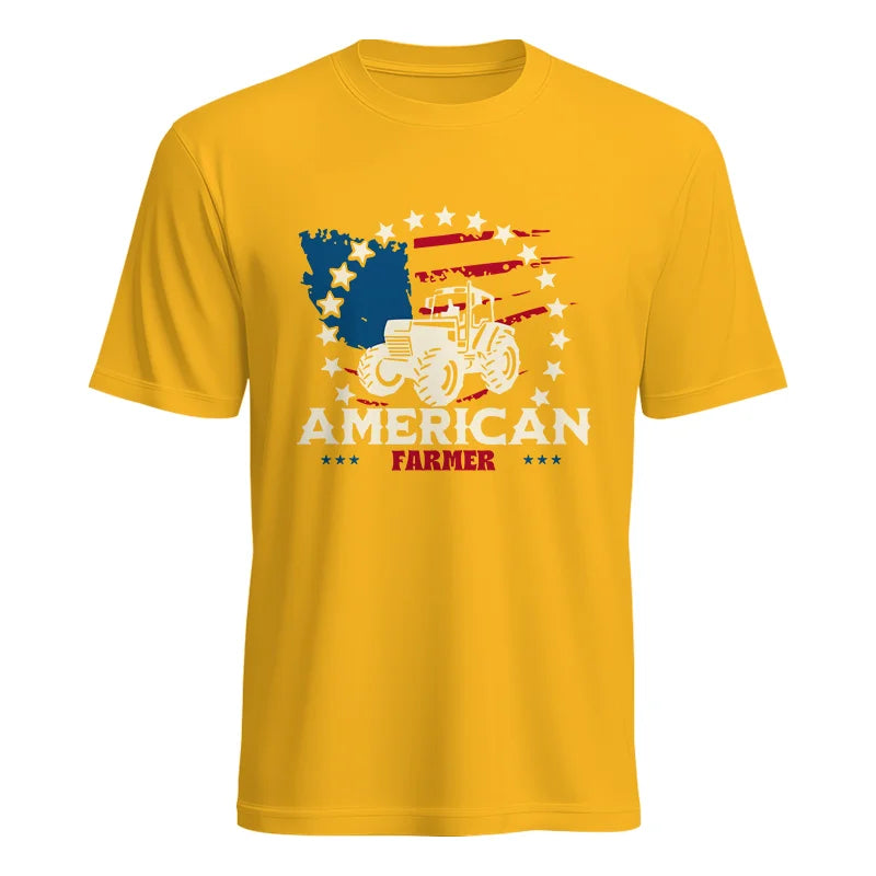 Proud To Be An American Farmer Citizen Veteran - Unisex Heavy Cotton Tee