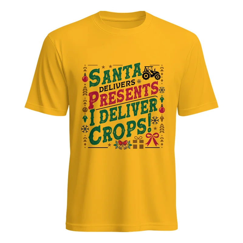 Image of Santa Deliver Present I Deliver Crops! - Unisex Heavy Cotton Tee