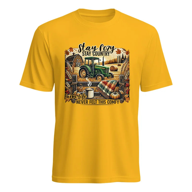 Image of Stay Cozy_Stay Country_Farm Life Never Felt This Comfy 2 - Unisex Heavy Cotton Tee