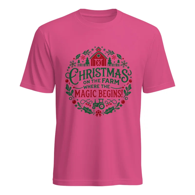 Image of Christmas on the Farm Where the Magic Begins! 2 - Unisex Heavy Cotton Tee