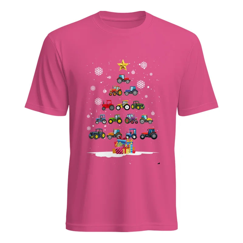 Christmas Tractor Tree - Unisex Heavy Cotton Tee