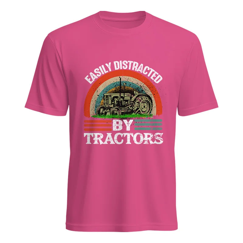 Image of Easily Distracted By Tractors - Unisex Heavy Cotton Tee