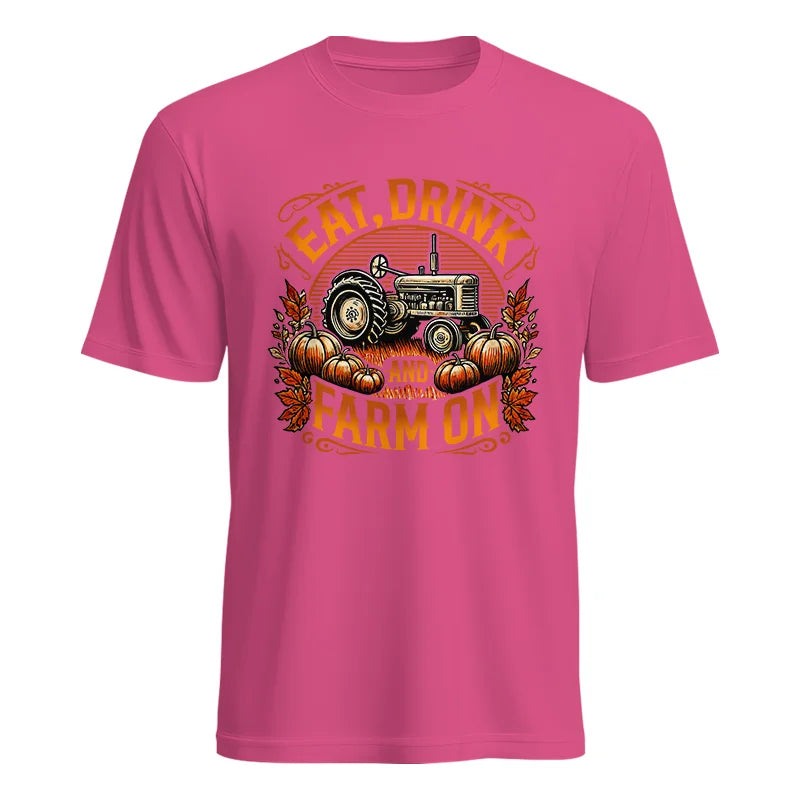 Eat Drink and Farm On 2 - Unisex Heavy Cotton Tee