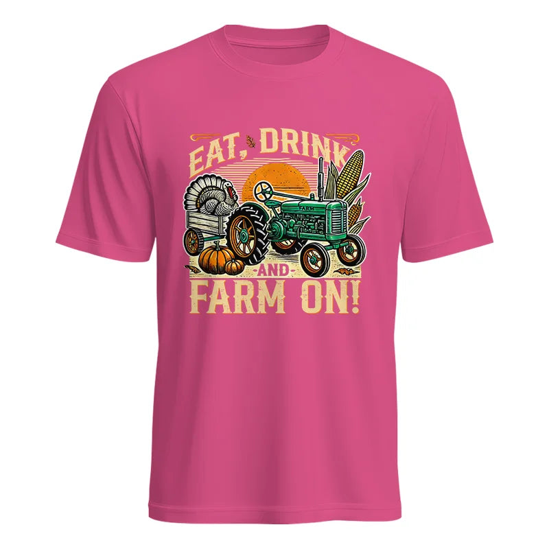 Image of Eat Drink and Farm On - Unisex Heavy Cotton Tee