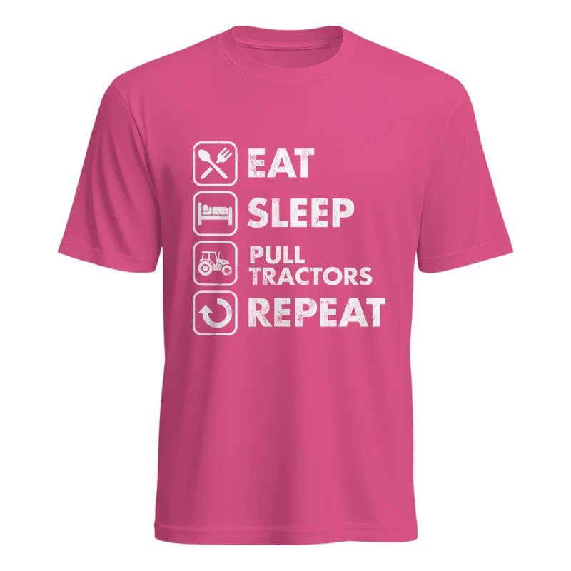 Image of Eat Sleep Pull Tractors Repeat - Unisex Heavy Cotton Tee