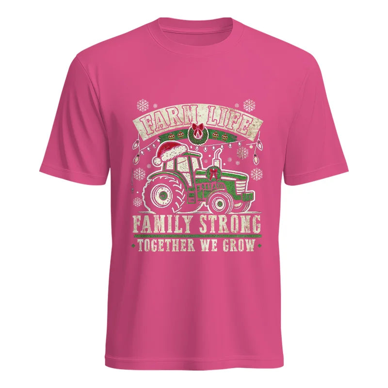 Farm Life Family Strong Together We Grow - Unisex Heavy Cotton Tee