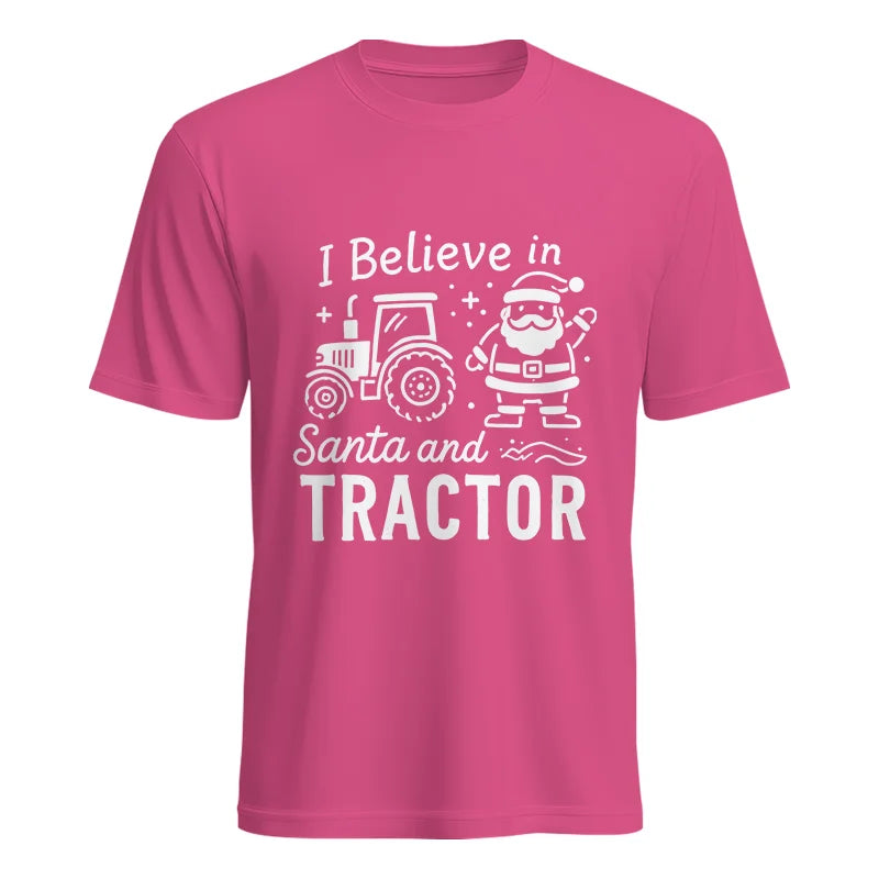 Image of I Believe In Santa And Tractor - Unisex Heavy Cotton Tee