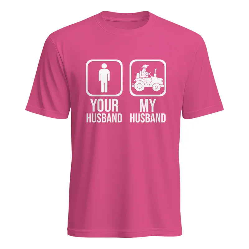 My Husband Is Cooler Than Yours Funny Farm Tractor 1 - Unisex Heavy Cotton Tee