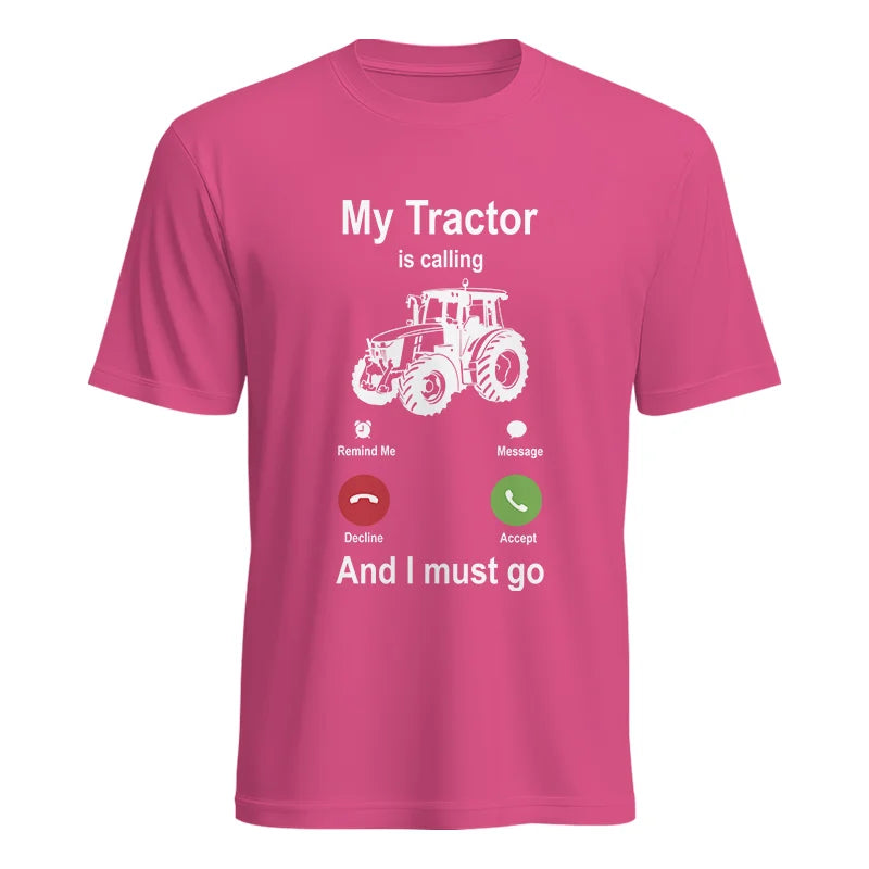 Image of My Tractor Is Calling - Unisex Heavy Cotton Tee