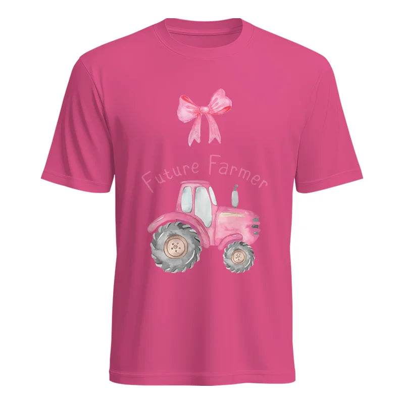 Pink Tractor For Future Farmer - Unisex Heavy Cotton Tee