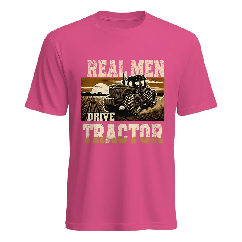 Real Men Drive Tractor - Unisex Heavy Cotton Tee