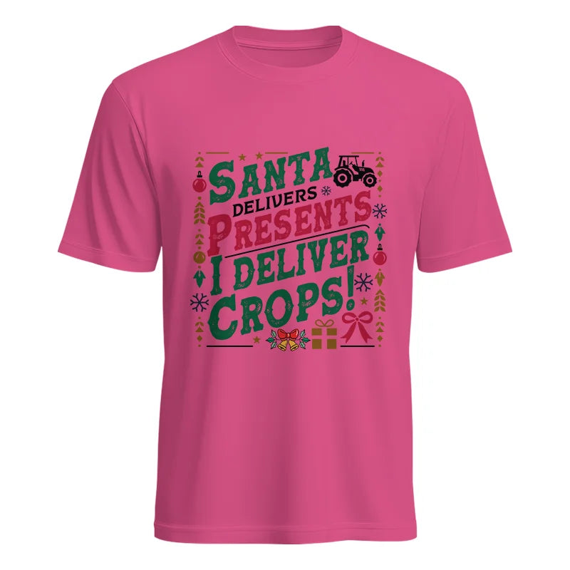 Image of Santa Deliver Present I Deliver Crops! - Unisex Heavy Cotton Tee