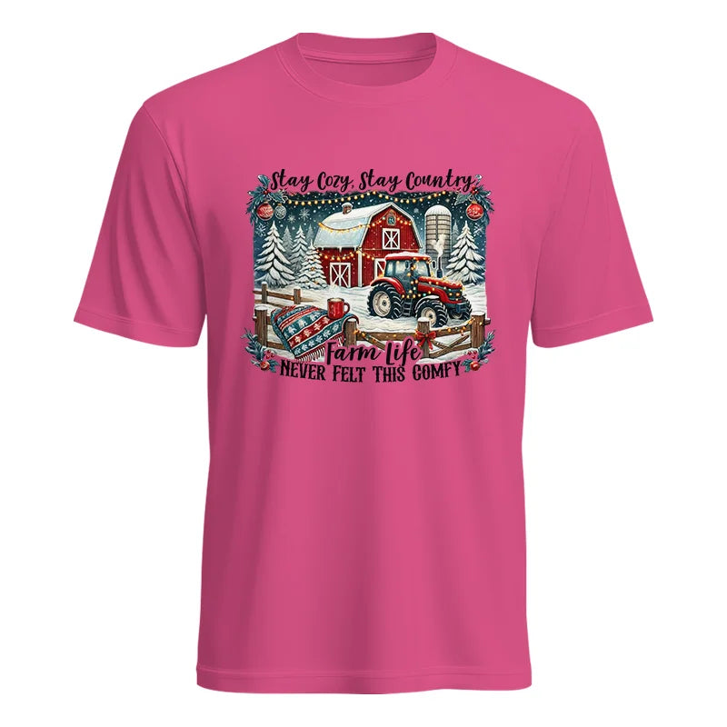 Image of Stay Cozy_Stay Country_Farm Life Never Felt This Comfy 3 - Unisex Heavy Cotton Tee