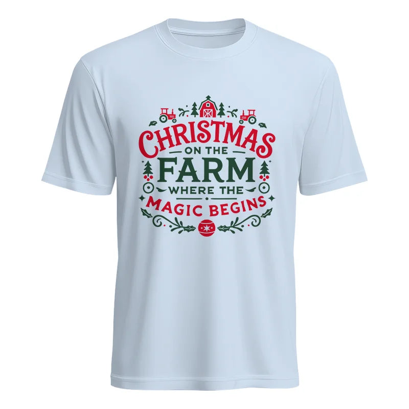 Christmas on the Farm Where the Magic Begins! 1 - Unisex Heavy Cotton Tee