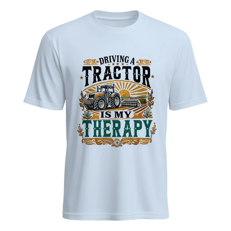 Driving A Tractor Is My Therapy - Unisex Heavy Cotton Tee