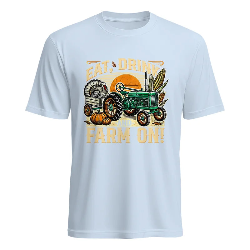 Image of Eat Drink and Farm On - Unisex Heavy Cotton Tee