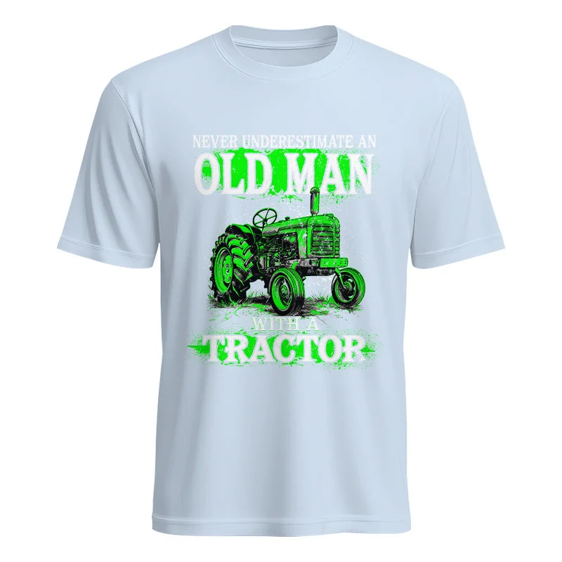 Image of Funny Quote Never Underestimate Old Man Tractor - Unisex Heavy Cotton Tee