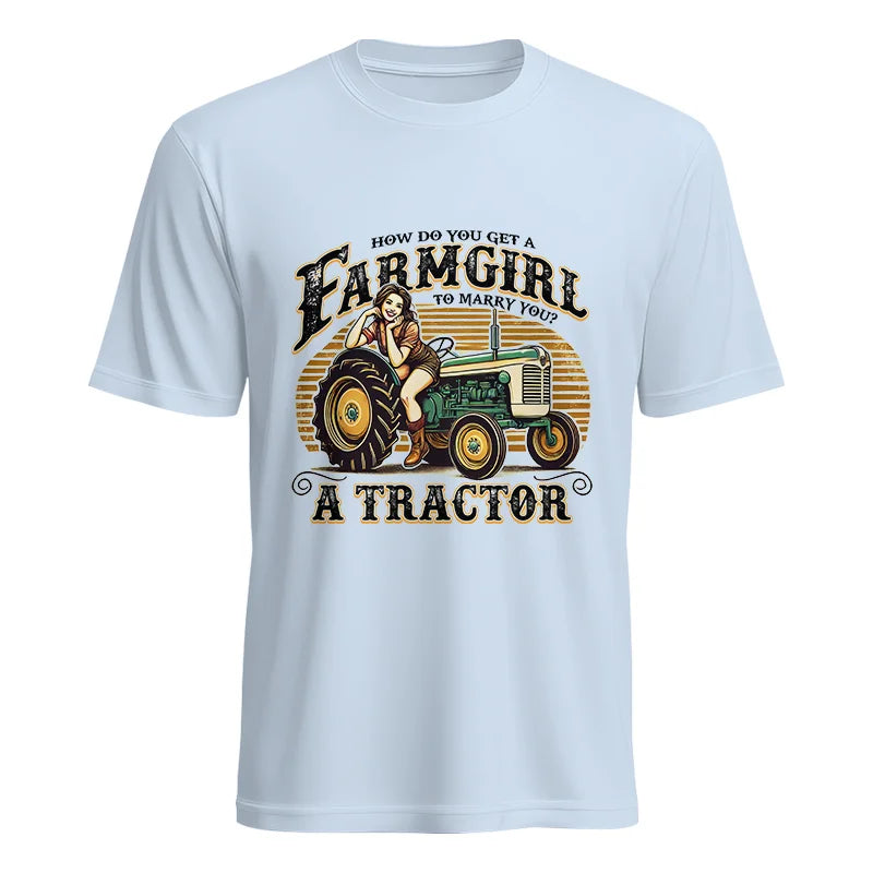 Image of Get A Farmgirl To Marry You_A Tractor - Unisex Heavy Cotton Tee