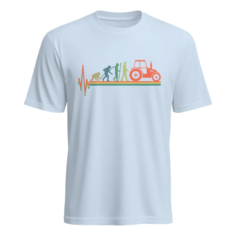 Heartbeat Evolution Farmer Tractor Agriculture Vintage - Unisex Heavy Cotton Tee