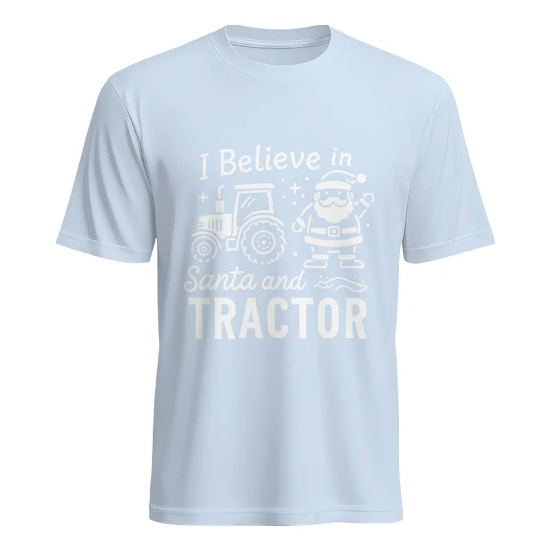 Image of I Believe In Santa And Tractor - Unisex Heavy Cotton Tee