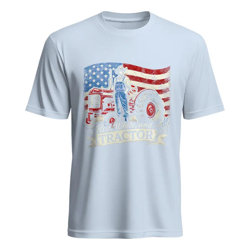 Red White And Tractor - Unisex Heavy Cotton Tee