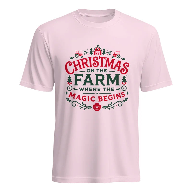 Christmas on the Farm Where the Magic Begins! 1 - Unisex Heavy Cotton Tee