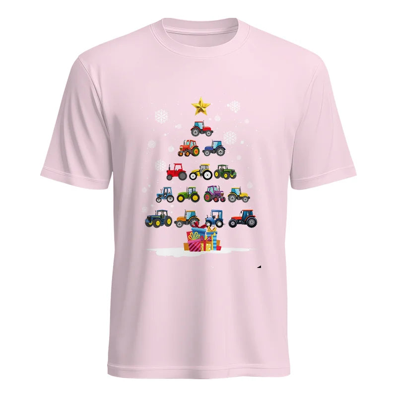 Image of Christmas Tractor Tree - Unisex Heavy Cotton Tee