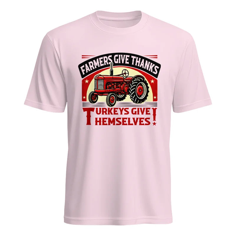 Image of Farmers Give Thanks Turkeys Give Themselves 2 - Unisex Heavy Cotton Tee