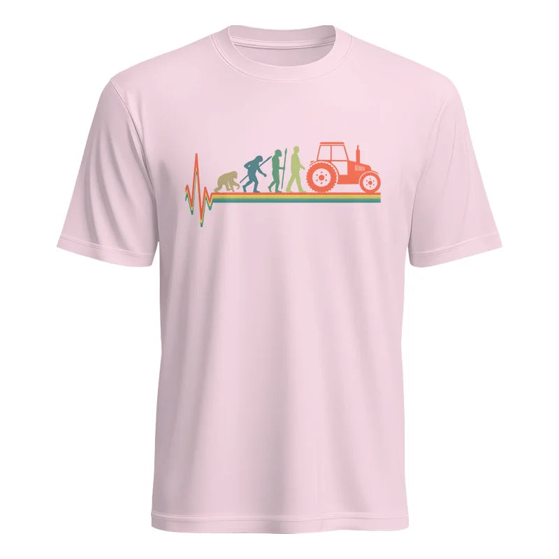 Heartbeat Evolution Farmer Tractor Agriculture Vintage - Unisex Heavy Cotton Tee