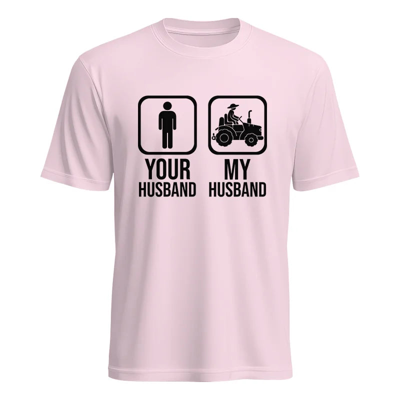 My Husband Is Cooler Than Yours Funny Farm Tractor 2 - Unisex Heavy Cotton Tee