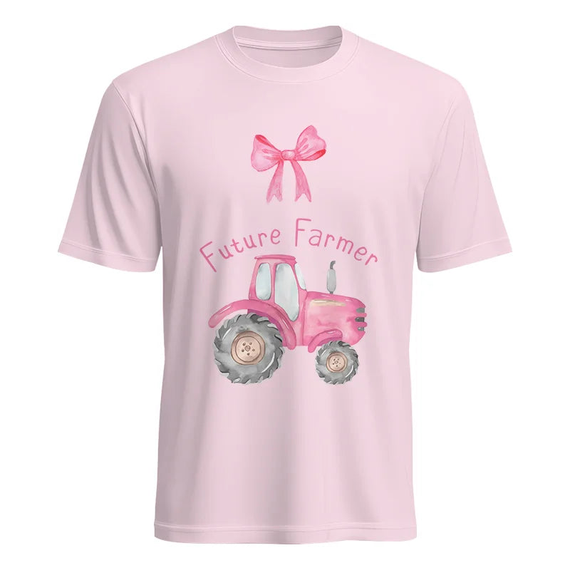 Pink Tractor For Future Farmer - Unisex Heavy Cotton Tee