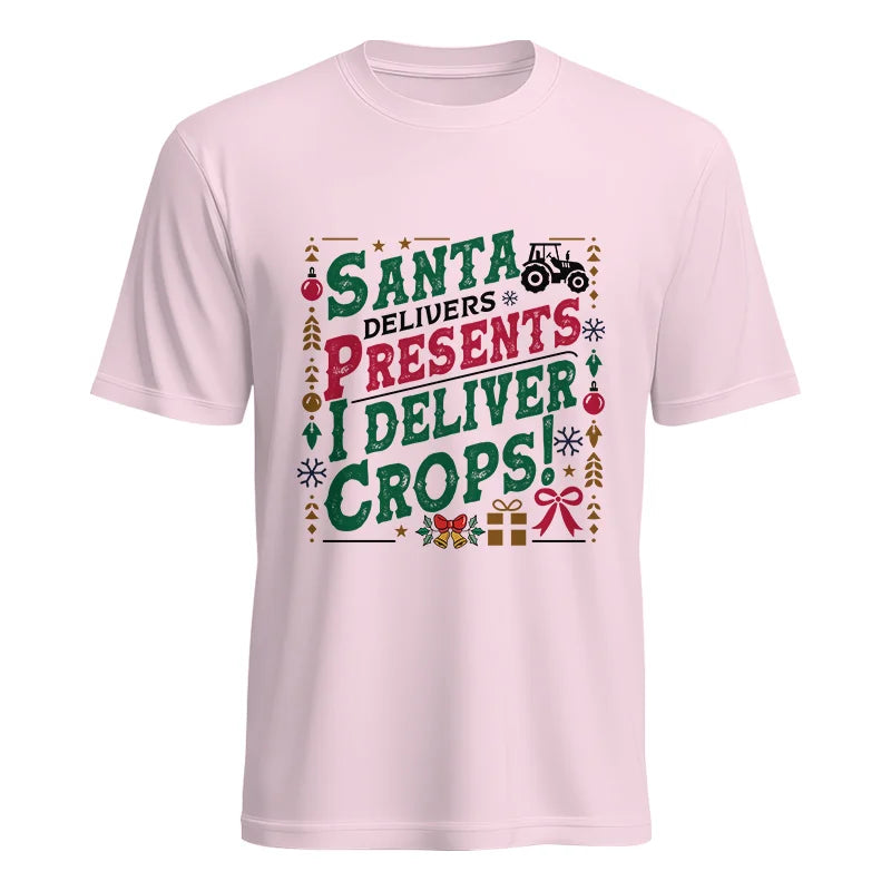 Image of Santa Deliver Present I Deliver Crops! - Unisex Heavy Cotton Tee