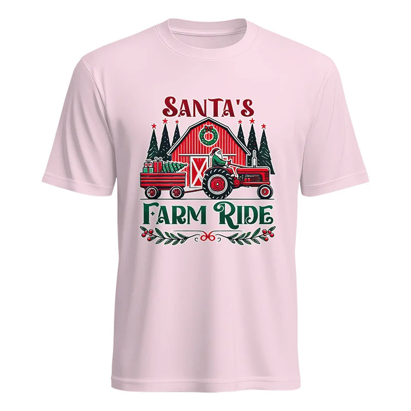 Image of Santa's Farm Ride 1 - Unisex Heavy Cotton Tee