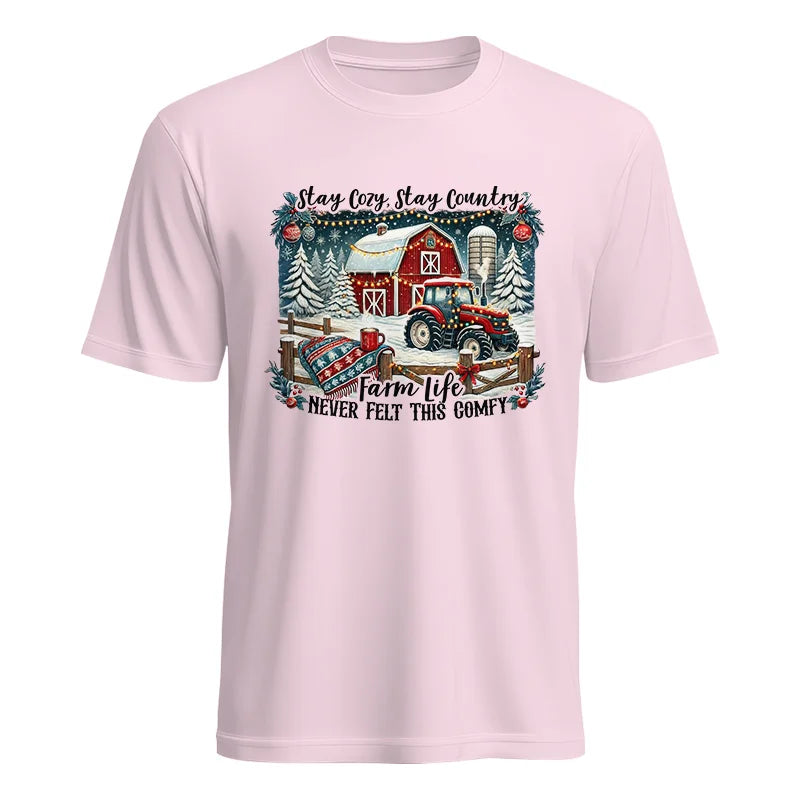 Image of Stay Cozy_Stay Country_Farm Life Never Felt This Comfy 3 - Unisex Heavy Cotton Tee