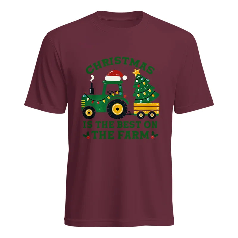 Christmas Is The Best On The Farm - Unisex Heavy Cotton Tee